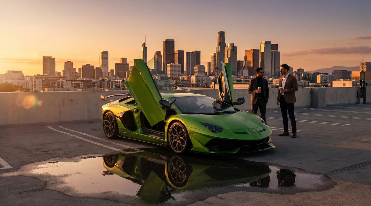 三级汽车改装视频-城市天台超跑改装展示